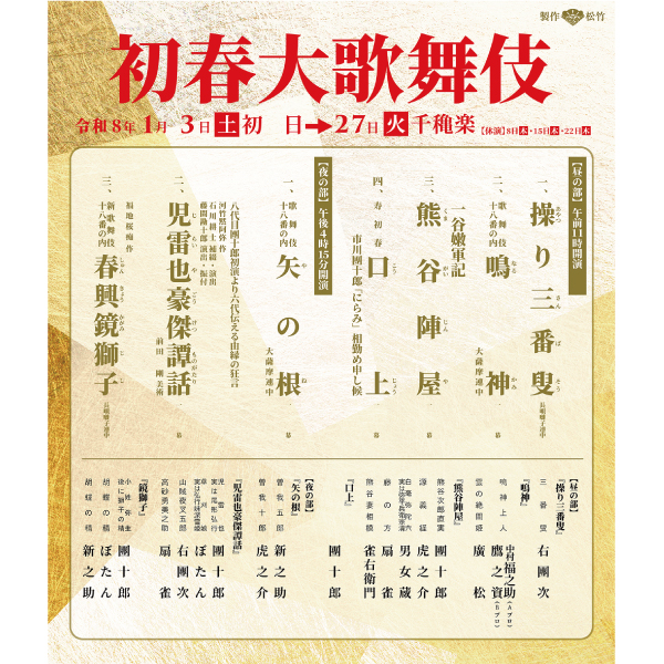 初春大歌舞伎【新橋演舞場公演】